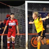 Jordan Burrow celebrates the winner. Photo: Peter Short