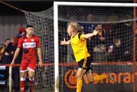 Jordan Burrow celebrates the winner. Photo: Peter Short