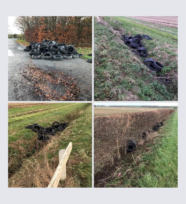 A spate of old tyres being dumped across the East Lindsey district has led to an appeal for information by the district council. EMN-210612-162956001