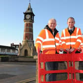 MP for Boston and Skegness Matt Warman joined Lightspeed Broadband engineers near the Clock Tower today to see  how they are laying the high-capacity fibre optic network and installing underground boxes. Also pictured are (left) Steve Haines, CEO, LightSpeed Broadband and Laura Sylvester-Smith, Customer Experience Manager.