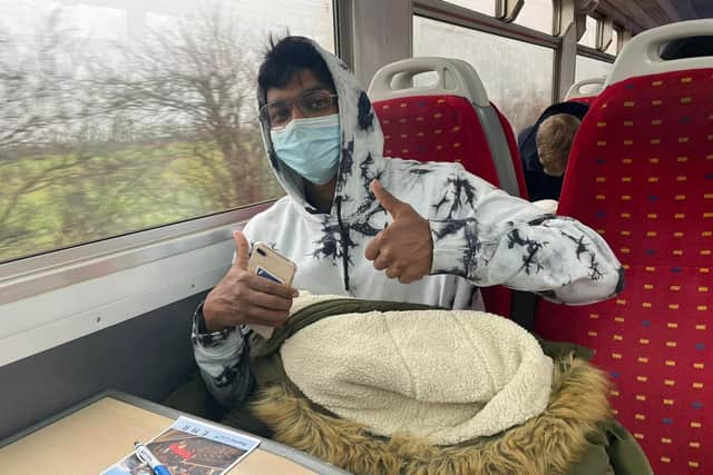 Razim, 18, originally from Bangladesh, said being guided through the process has made him more confident to use the train in the future. Photo: Poacher Line