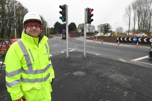 Anthony Gent, principal engineer for traffic signals at LCC Highways oversees the switch-on.