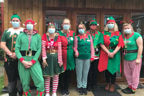 Ashdene care home staff on Elf Day. EMN-210812-162151001