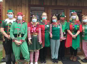 Ashdene care home staff on Elf Day. EMN-210812-162151001