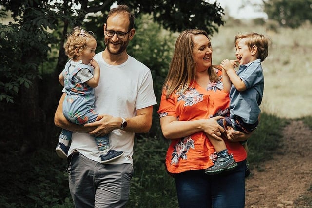 Benedict enjoying a walk with his family. Picture: Helen Blythe (Katie Ingram Photography)