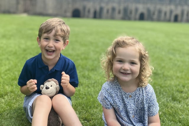 Benedict with his sister Etta. Picture: Helen Blythe