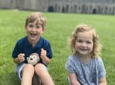 Benedict with his sister Etta. Picture: Helen Blythe