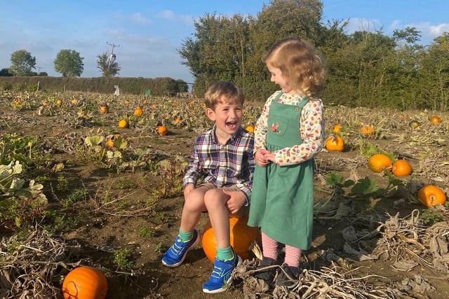 Benedict with his sister Etta. Picture: Helen Blythe