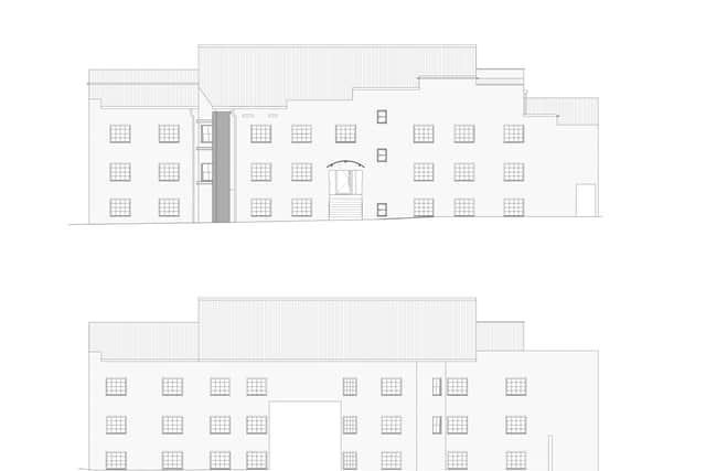 Sketches submitted to the council of the proposed elevations.