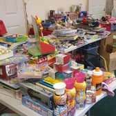 Donations for the  Christmas Stocking Appeal at Spilsby Christian Fellowship Church.