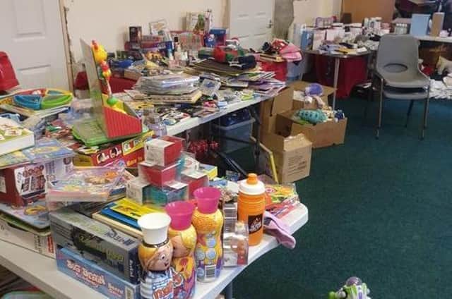Donations for the  Christmas Stocking Appeal at Spilsby Christian Fellowship Church.