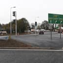 The Holdingham roundabout, which has just been upgraded.