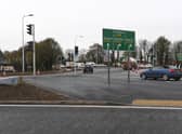 The Holdingham roundabout, which has just been upgraded.