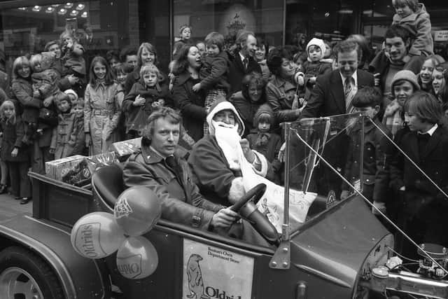 Revving up for Christmas in Boston in 1976.