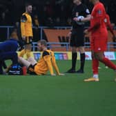 Paul Green was injured on Saturday. Photo: Oliver Atkin