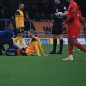 Paul Green was injured on Saturday. Photo: Oliver Atkin