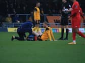 Paul Green was injured on Saturday. Photo: Oliver Atkin