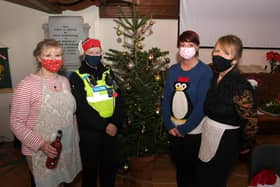 Volunteers Michelle Meade, PCSO Jayne Richardson, Alicen Inker and Carole Harbon.