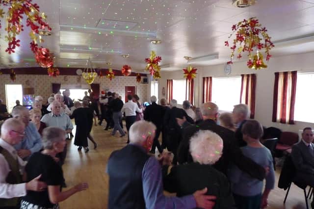 Christmas Day dance at the Pensioners' Hall in Skegness.