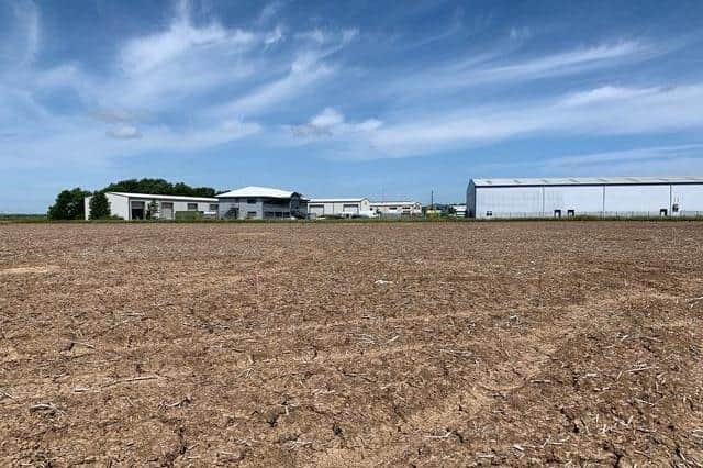 The site of the new business park extension in Skegness.