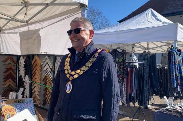 Spilsby Mayor Coun Terry Taylor happy to see the market reopening in town in April.
