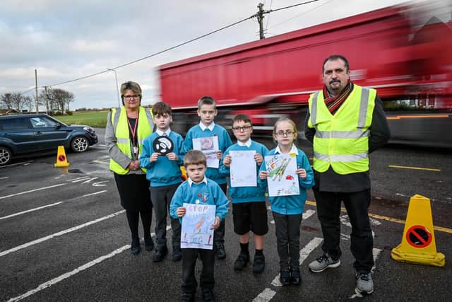 Concerns over speeding motorists outside Theddlethorpe Academy. (Photo: Jon Corken)