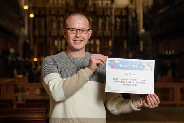 Richard Green was awarded for persevering with his role at the NHS, and helping staff and patients.