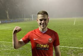 Danny Durkin was on target. Photo: Sleaford Town FC