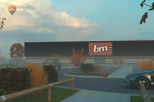 An artist’s impression of the proposed B&M store in Mablethorpe.