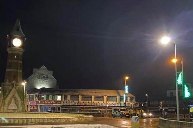 The Clock Tower at midnight as 2021 dawns - a different scene from the previous year when hundreds gathered to welcome in the New Year.