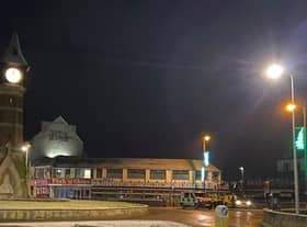 The Clock Tower at midnight as 2021 dawns - a different scene from the previous year when hundreds gathered to welcome in the New Year.