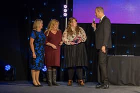 St Barnabas Hospices Julie Bishop and Ashleigh Robinson, with Tracy Perrett of Lincolnshire County Council. EMN-211222-145039001