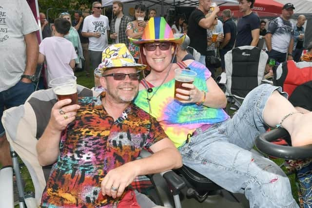 Crowds welcomed the return of Bands on the Bank  to Bateman's Brewery in Wainfleet.