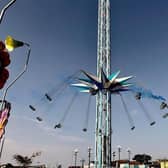 Paul Sargison from Skegness, and Jessica Moorehouse announced the they were expected a baby boy from the top of the Starflyer at Fantasy Island.