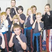 Members of Sleaford's Black Dragon Kickboxing Club 10 years ago.