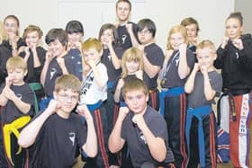 Members of Sleaford's Black Dragon Kickboxing Club 10 years ago.