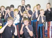 Members of Sleaford's Black Dragon Kickboxing Club 10 years ago.