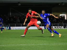 Boston United 1 Brackley Town 3. Photo: Oliver Atkin