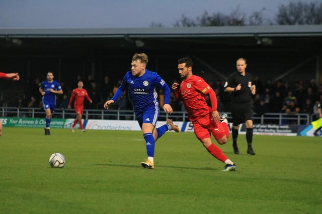 Boston United 1 Brackley Town 3. Photo: Oliver Atkin