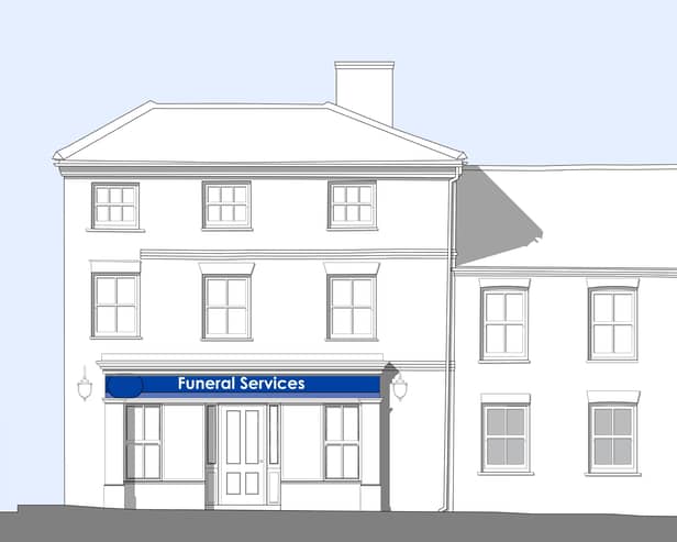 A visual of how Horncastle's new Co-op funeral home will look. EMN-211230-111638001
