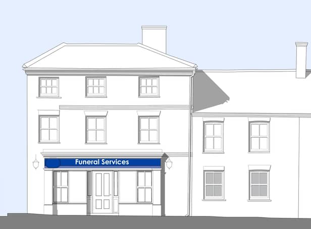 A visual of how Horncastle's new Co-op funeral home will look. EMN-211230-111638001