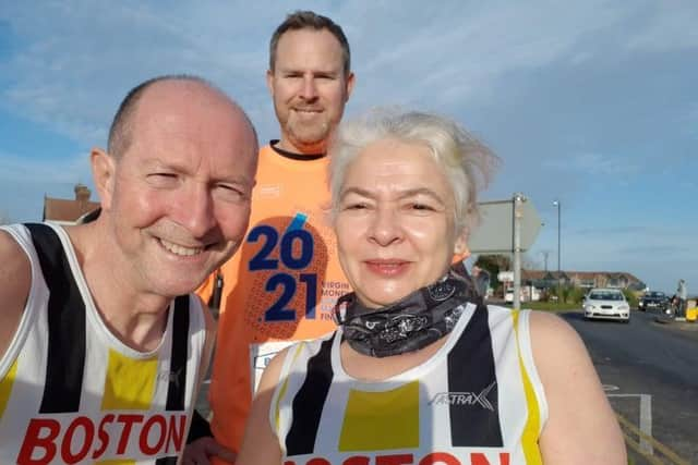 Nicholas and Mary Turner along with Neil Goodwin at Cleethorpes.