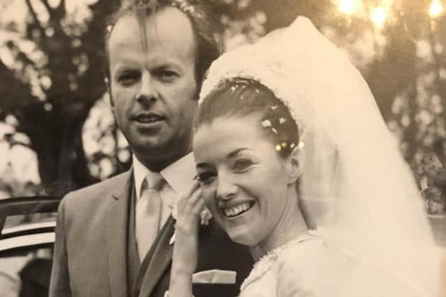 Janice and Ivan on their wedding day.