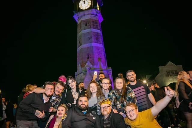 New Year's Eve at the Clock Tower in Slegness.