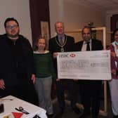 Mayor Coun Robert Oates, with Netra and Kandal Prasad of Gurkha 19,  Nadim Aziz, Ruth Rayner and Nathan from Rainbow Stars. EMN-220701-122120001