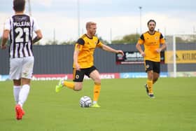 Paul Green in action for Boston United against Spennymoor. Photo: Oliver Atkin