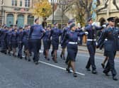 Air Cadets on parade on Remembrance Sunday.