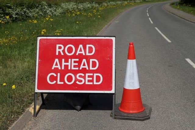 Roads were closed earlier this afternoon in Bourne.