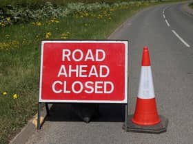 Roads were closed earlier this afternoon in Bourne.