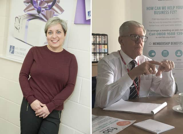 Samantha White and Michael Johnson, of the Lincolnshire branch of the FSB.